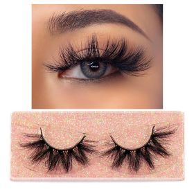 FOXESJI Mink Eye Lashes Eyelashes Fluffy Soft Cross Wispy False Eyelashes Lashes Extension Natural 3D Mink Eyelashes Make up (Length: 1PCS With Hard Box, Color: K41)