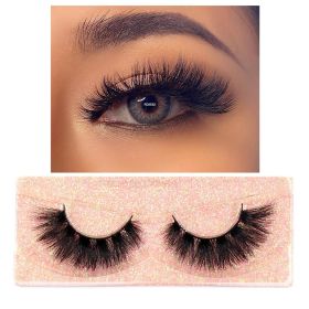 FOXESJI Mink Eye Lashes Eyelashes Fluffy Soft Cross Wispy False Eyelashes Lashes Extension Natural 3D Mink Eyelashes Make up (Length: 1PCS With Hard Box, Color: K16)