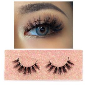 FOXESJI Mink Eye Lashes Eyelashes Fluffy Soft Cross Wispy False Eyelashes Lashes Extension Natural 3D Mink Eyelashes Make up (Length: 1PCS With Soft Box, Color: K37)
