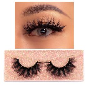 FOXESJI Mink Eye Lashes Eyelashes Fluffy Soft Cross Wispy False Eyelashes Lashes Extension Natural 3D Mink Eyelashes Make up (Length: 10PCS With Soft Box, Color: K15)