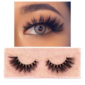 FOXESJI Mink Eye Lashes Eyelashes Fluffy Soft Cross Wispy False Eyelashes Lashes Extension Natural 3D Mink Eyelashes Make up (Length: 1PCS With Hard Box, Color: K11)