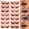 FOXESJI Mink Eye Lashes Eyelashes Fluffy Soft Cross Wispy False Eyelashes Lashes Extension Natural 3D Mink Eyelashes Make up