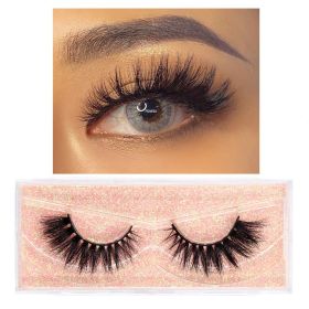 FOXESJI Mink Eye Lashes Eyelashes Fluffy Soft Cross Wispy False Eyelashes Lashes Extension Natural 3D Mink Eyelashes Make up (Length: 1PCS With Soft Box, Color: E07)