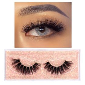 FOXESJI Mink Eye Lashes Eyelashes Fluffy Soft Cross Wispy False Eyelashes Lashes Extension Natural 3D Mink Eyelashes Make up (Length: 10PCS With Soft Box, Color: E06)
