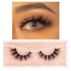 FOXESJI Mink Eye Lashes Eyelashes Fluffy Soft Cross Wispy False Eyelashes Lashes Extension Natural 3D Mink Eyelashes Make up (Length: 1PCS With Hard Box, Color: E01)