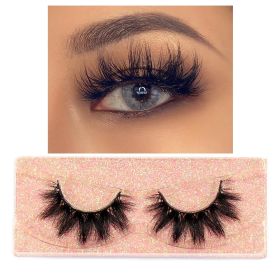 FOXESJI Mink Eye Lashes Eyelashes Fluffy Soft Cross Wispy False Eyelashes Lashes Extension Natural 3D Mink Eyelashes Make up (Length: 10PCS With Soft Box, Color: K09)