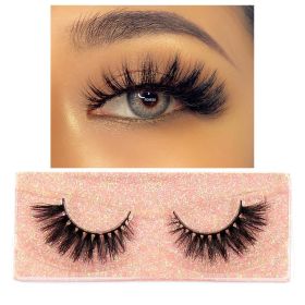 FOXESJI Mink Eye Lashes Eyelashes Fluffy Soft Cross Wispy False Eyelashes Lashes Extension Natural 3D Mink Eyelashes Make up (Length: 1PCS With Soft Box, Color: K12)