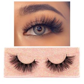 FOXESJI Mink Eye Lashes Eyelashes Fluffy Soft Cross Wispy False Eyelashes Lashes Extension Natural 3D Mink Eyelashes Make up (Length: 10PCS With Soft Box, Color: K10)