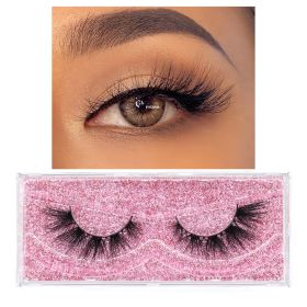FOXESJI Mink Eye Lashes Eyelashes Fluffy Soft Cross Wispy False Eyelashes Lashes Extension Natural 3D Mink Eyelashes Make up (Length: 10PCS With Soft Box, Color: F04)