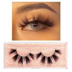 FOXESJI Mink Eye Lashes Eyelashes Fluffy Soft Cross Wispy False Eyelashes Lashes Extension Natural 3D Mink Eyelashes Make up (Length: 10PCS With Soft Box, Color: E09)