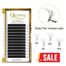Quewel Easy Fan Volume Eyelash Extension Blooming Lashes Self-making Flowering Fast Fans Eyelashes Bloom Thick Faux Mink Lash (Thickness, Length: 0.12mm, 10mm, Curl: C)