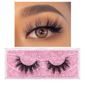 FOXESJI Mink Eye Lashes Eyelashes Fluffy Soft Cross Wispy False Eyelashes Lashes Extension Natural 3D Mink Eyelashes Make up (Length: 10PCS With Soft Box, Color: F05)
