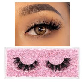 FOXESJI Mink Eye Lashes Eyelashes Fluffy Soft Cross Wispy False Eyelashes Lashes Extension Natural 3D Mink Eyelashes Make up (Length: 1PCS With Soft Box, Color: F12)
