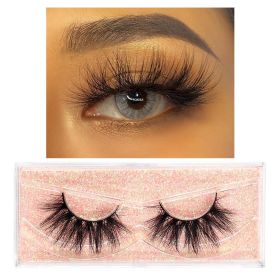 FOXESJI Mink Eye Lashes Eyelashes Fluffy Soft Cross Wispy False Eyelashes Lashes Extension Natural 3D Mink Eyelashes Make up (Length: 1PCS With Hard Box, Color: E12)