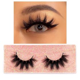 FOXESJI Mink Eye Lashes Eyelashes Fluffy Soft Cross Wispy False Eyelashes Lashes Extension Natural 3D Mink Eyelashes Make up (Length: 10PCS With Soft Box, Color: K06)
