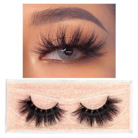 FOXESJI Mink Eye Lashes Eyelashes Fluffy Soft Cross Wispy False Eyelashes Lashes Extension Natural 3D Mink Eyelashes Make up (Length: 1PCS With Hard Box, Color: E11)