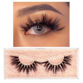 FOXESJI Mink Eye Lashes Eyelashes Fluffy Soft Cross Wispy False Eyelashes Lashes Extension Natural 3D Mink Eyelashes Make up (Length: 1PCS With Hard Box, Color: E15)