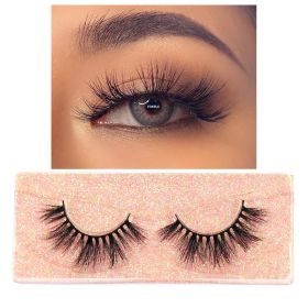 FOXESJI Mink Eye Lashes Eyelashes Fluffy Soft Cross Wispy False Eyelashes Lashes Extension Natural 3D Mink Eyelashes Make up (Length: 10PCS With Soft Box, Color: K07)