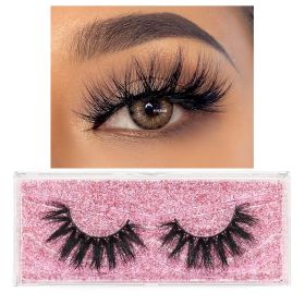 FOXESJI Mink Eye Lashes Eyelashes Fluffy Soft Cross Wispy False Eyelashes Lashes Extension Natural 3D Mink Eyelashes Make up (Length: 1PCS With Hard Box, Color: F03)