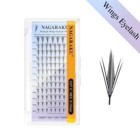 NAGARAKU Premade Spire Fairy Wings Eyelash Anime Effect Soft Plume Fluttering Eyelash Extensions Comic (Color: Wings Eyelash, Curl, Thickness, Length: C, 0.07mm, 11mm)
