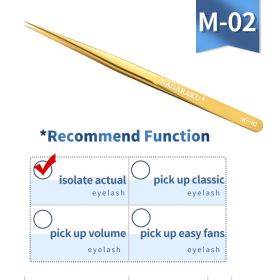 NAGARAKU Eyelash Extension Tweezers Makeup Stainless Steel Eyelash 3D accurate Clip (Color: M-02)