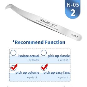 NAGARAKU Eyelash Extension Tweezers Makeup Stainless Steel Eyelash 3D accurate Clip (Color: N-05-2)