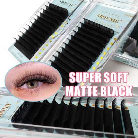 Abonnie Matte Black Volume Cashmere Lashes C CC D Individual Eyelash Extensions Makeup Cilios (Thickness, Length: 0.15MM, 10mm, Curl: D)