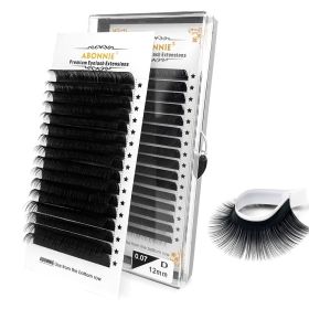 Abonnie Classic Eyelashes Extension Fluffy Individual Lashes Extensions Supplies Dark Black Cilia All Size False Eyelash (Thickness, Length: 0.05mm, 16mm, Curl: C)