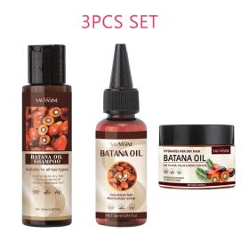 Batana Oil Hair Conditioner Smoothing Nourishing Repair Moisturizing Reduce Split Ends Frizz Enhance Texture Vitamin E Hair Care (Function: 3PCS Set)