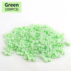 200pcs Eyelash Extension Glue Cup Tray Makeup Tools Eyelash Extension Accessories Lashes Supplies Diamond Eyelash Glue Delay Cup (Color: Green)